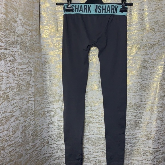 GYMSHARK Turquoise/Charcoal Grey Fit Leggings Size XS - Picture 8 of 13